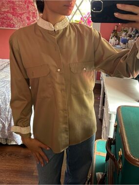 Men's Brown Utility Shirt Jacket - Casual Layering Piece